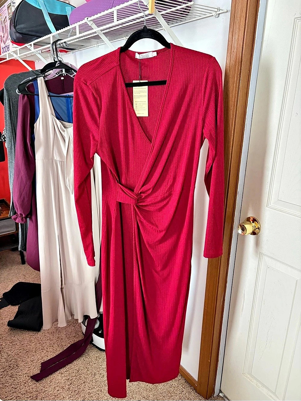 SHIMMER Pink Maxi Dress Size Medium NWT